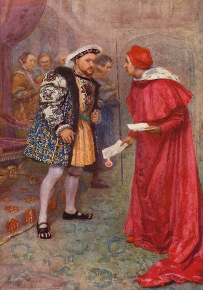 William Shakespeares pjäs: Henrik VIII (färglitografi) av Gertrude E. Demain (after) Hammond