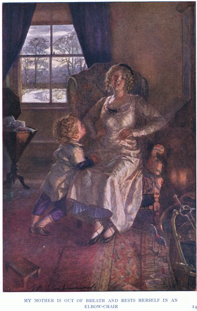 Min mamma är andfådd och vilar sig i en armbågsstol av Gertrude E. Demain Hammond