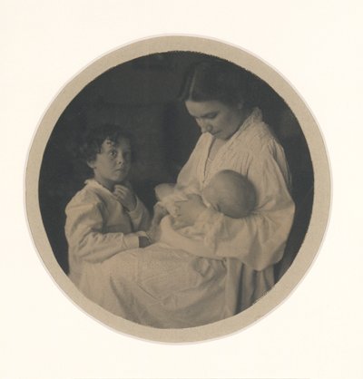 Nancy, Paul (3 1/2 år) och Claire (5 månader) av Gertrude Käsebier