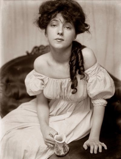 Porträtt av Evelyn Nesbit av Gertrude Kasebier, ca 1900 (platinatryck) av Gertrude Käsebier