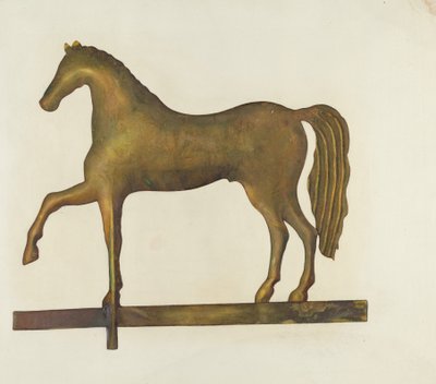 Väderflöjelhäst, ca. 1940. av Gertrude Koch