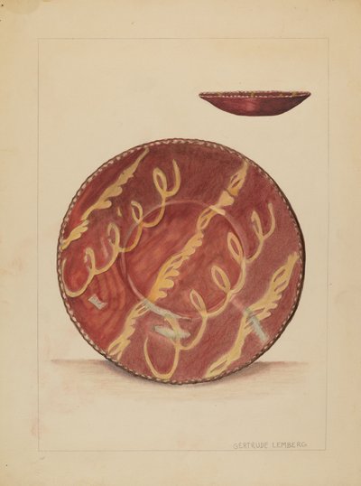 Tallrik, c. 1936. av Gertrude Lemberg