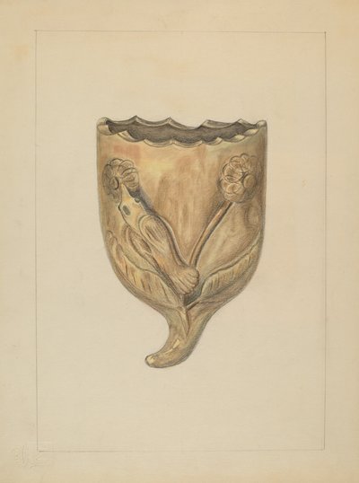 Väggficka för blommor, 19351942. av Gertrude Lemberg