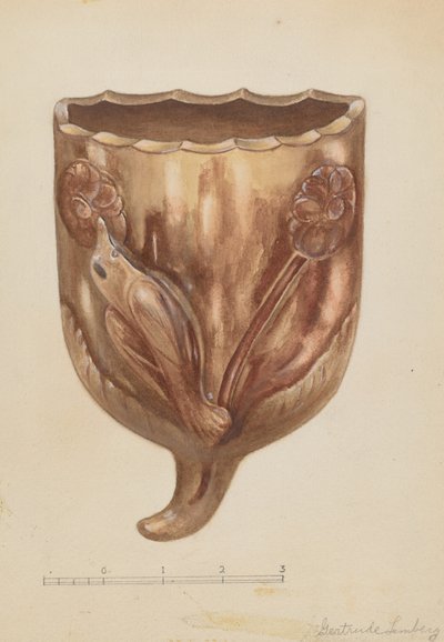 Väggficka för blommor, ca. 1936. av Gertrude Lemberg