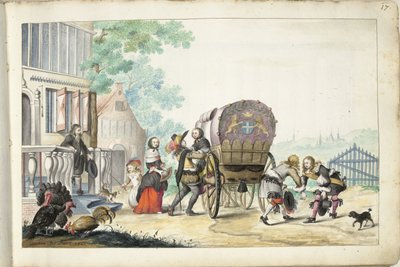 Ankomst till ett hus på landet av Gesina ter Borch (signed by artist)