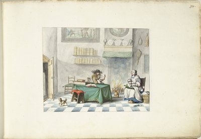 Herren läser för en dam av Gesina ter Borch (signed by artist)