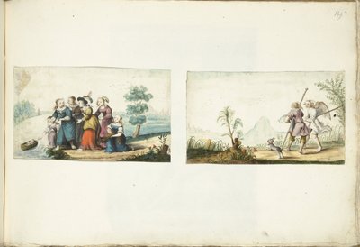Moses och Tobias och ängeln av Gesina ter Borch (signed by artist)