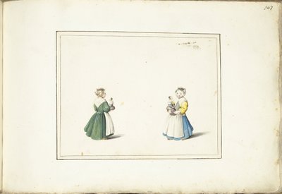 Två flickor med en docka av Gesina ter Borch