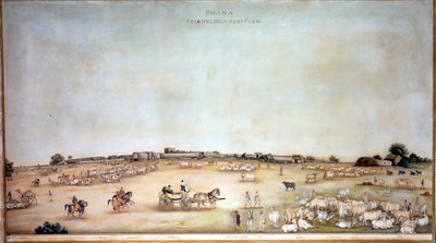 ?Dhana Colonel Skinners Farm?, 1828 av Ghulam Ali Khan