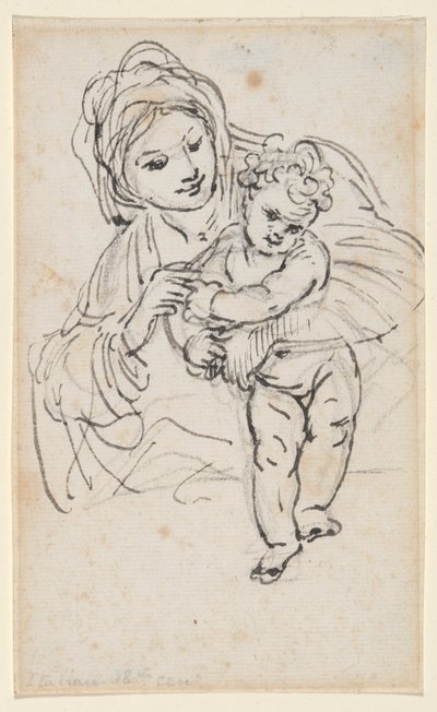 Madonna och barn av Giacinto Calandrucci