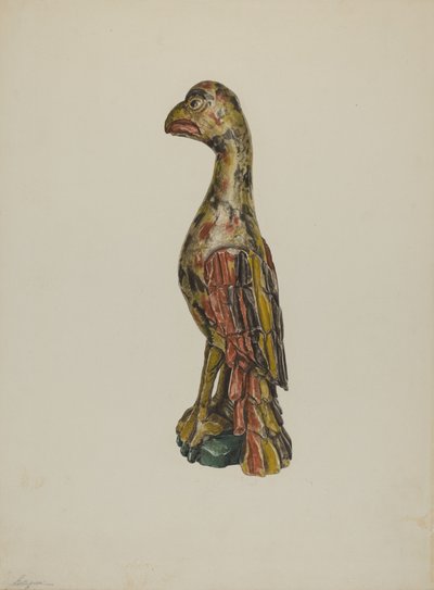 Pa. tysk papegoja, ca. 1939. av Giacinto Capelli
