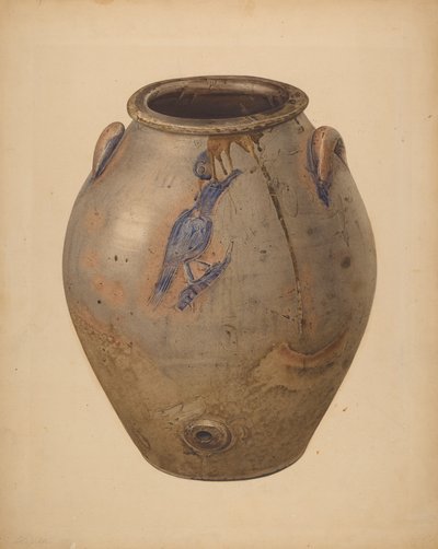 Vin- eller vattenburk, ca. 1940. av Giacinto Capelli
