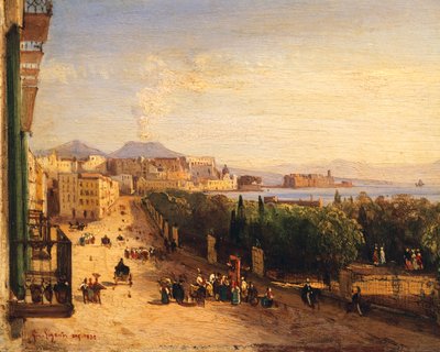 Chiaias riviera (Riviera di Chiaia) i Neapel av Giacinto Gigante