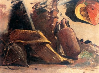Stilleben med pumpa, cirka 1844 (akvarell) av Giacinto Gigante