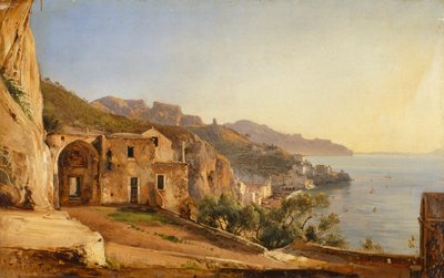 Utsikt över Amalfi från Capuchingrottan, av Giacinto Gigante av Giacinto Gigante