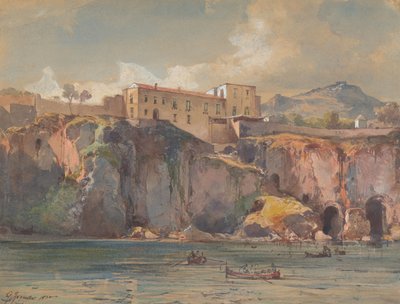 Utsikt över klippor nära Amalfi av Giacinto Gigante