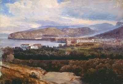 Utsikt över Sorrento, av Giacinto Gigante, tempera på papper av Giacinto Gigante