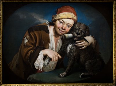 Pojke med hund av Giacomo (1698 1767) Ceruti