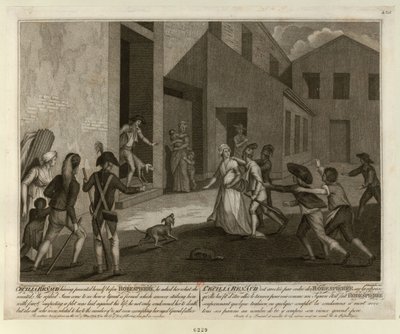 arresteringen av Cécile Renault den 22 maj 1794 i Robespierres lägenhet, ca. 1798. av Giacomo Aliprandi