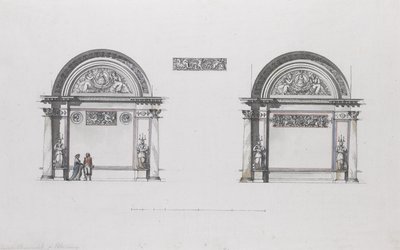 Design för Sheremetev-palatset, Ostankino, ca. 1796 av Giacomo Antonio Domenico Quarenghi
