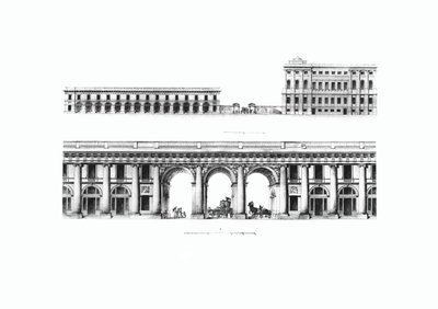 Design av His Imperial Majestys egna kabinettskansli i Petersburg, 1802 av Giacomo Antonio Domenico Quarenghi