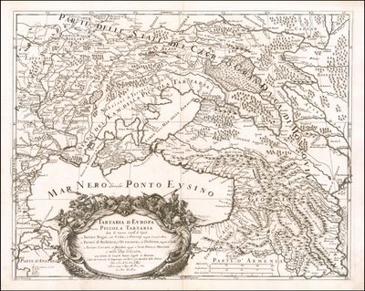1684 års karta över Lilla Tartariet av Giacomo Cantelli da Vignola av Giacomo Cantelli