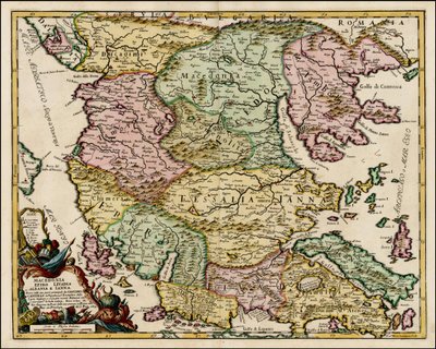 1684 års karta över Makedonien och Thessalien av Giacomo Cantelli da Vignola av Giacomo Cantelli