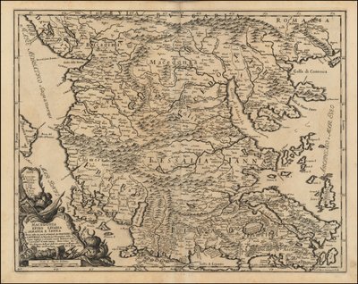 1684 års karta över Thessalien och Makedonien av Giacomo Cantelli da Vignola av Giacomo Cantelli