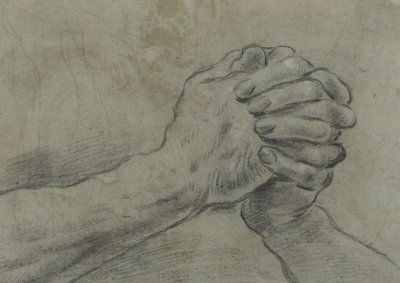 knäppta händer [verso] av Giacomo Cavedone