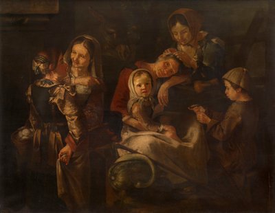 Bönder, kvinnor och barn av Giacomo Francesco Cipper