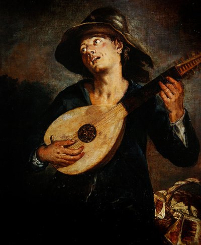 Sångare med en lut av Giacomo Francesco Cipper