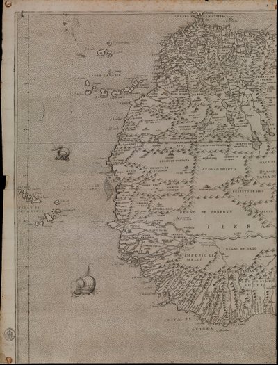 Karta över Afrika av Giacomo Gastaldi