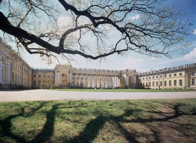 Le palais Alexandre a Tsarkoye Selo (Ryssland) (Alexanderpalatset i Tsarkoje Selo) - Arkitekt Giacomo Antonio Domenico Quarenghi (1744-1817), palats 1792-1796 - Art italien av Giacomo Quarenghi