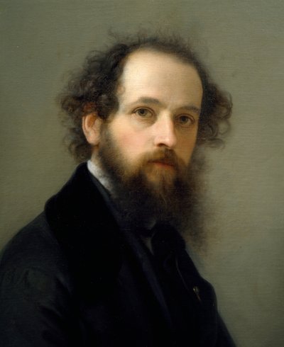 Självporträtt av Giacomo Trecourt (1812-1882), olja på duk av Giacomo Trecourt