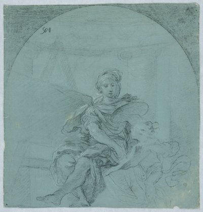 Design för Allegory of Painting av Giacomo Zampa