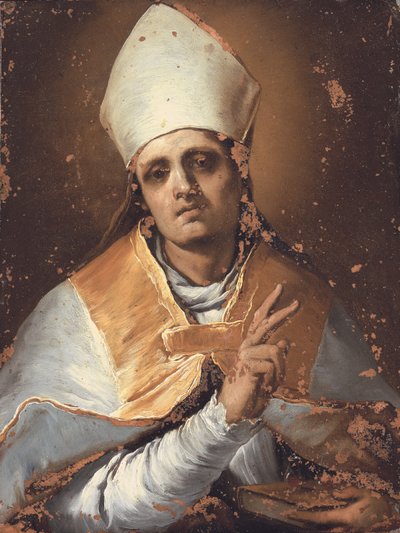 Sankt Januarius (olja på koppar) av Giacomo del Po
