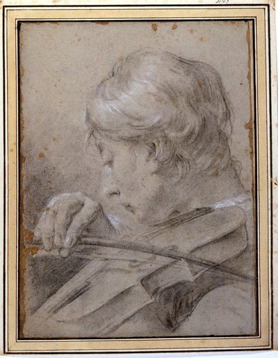 Violinisten. G. P. Piazzetta (1683 - 1754). Milano, Brera. av Giambattista Piazzetta