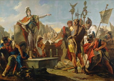 Königin Zenobia spricht zu ihren Soldaten von Giambattista & Tiepolo Giandomenico (1727-1804) Tiepolo