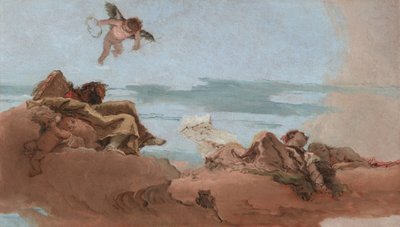 Studie für eine Decke mit der Personifikation des Rats von Giambattista & Tiepolo Giandomenico (1727-1804) Tiepolo