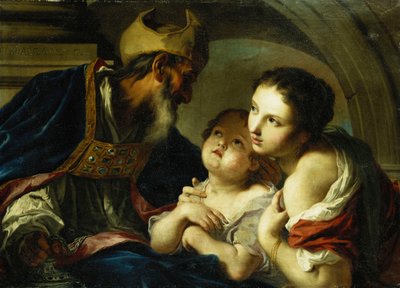 Sankt Nikolaus av Bari med två barn, av Giambettino Cignaroli