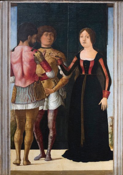 Brutus, Lucretia och Collatinus, ca 1490 (olja och tempera på pannå) av Gian Francesco de