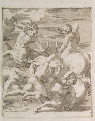 Slaget mellan Herkules och Kentaurerna, 1527 av Gian Jacopo Caraglio