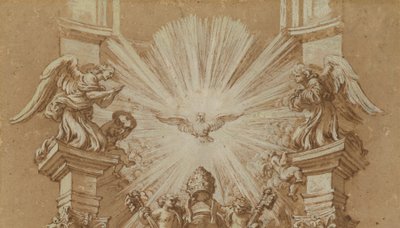 Studera för St. Peters "Cattedra" av Gian Lorenzo (studio of) Bernini