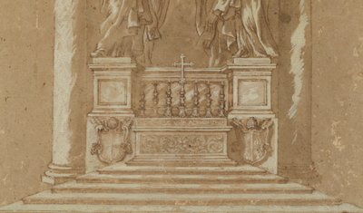 Studera för St. Peters "Cattedra" av Gian Lorenzo (studio of) Bernini