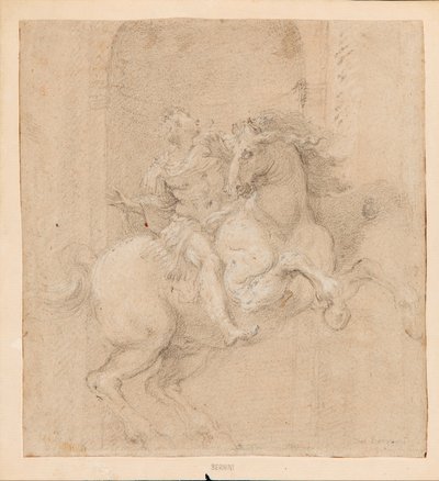 Kejsar Konstantin på hästryggen. av Gian Lorenzo Bernini