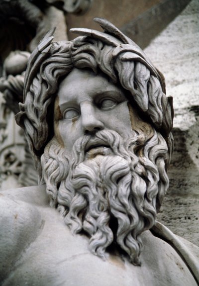 Personifiering av floden Ganges, Fountain of the Four Rivers (1500-talet), designad av Gian Lorenzo Bernini (Neapel) av Gian Lorenzo Bernini