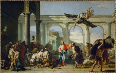 Jesus heilt den Gelähmten in Bethesda von Giandomenico (1727-1804) Tiepolo