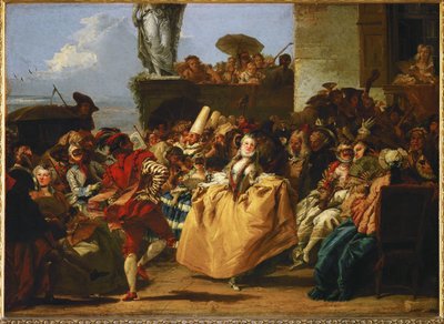 Karnevalsscen ... av Giandomenico (1727 1804) Tiepolo