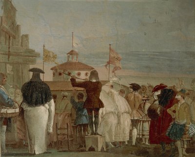 Den nya världen (venetiansk karneval) av Giandomenico  Tiepolo
