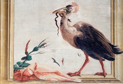 En kasuar som håller en orm i näbben, från det kinesiska rummet i Foresteria, 1757 av Giovanni Domenico Tiepolo